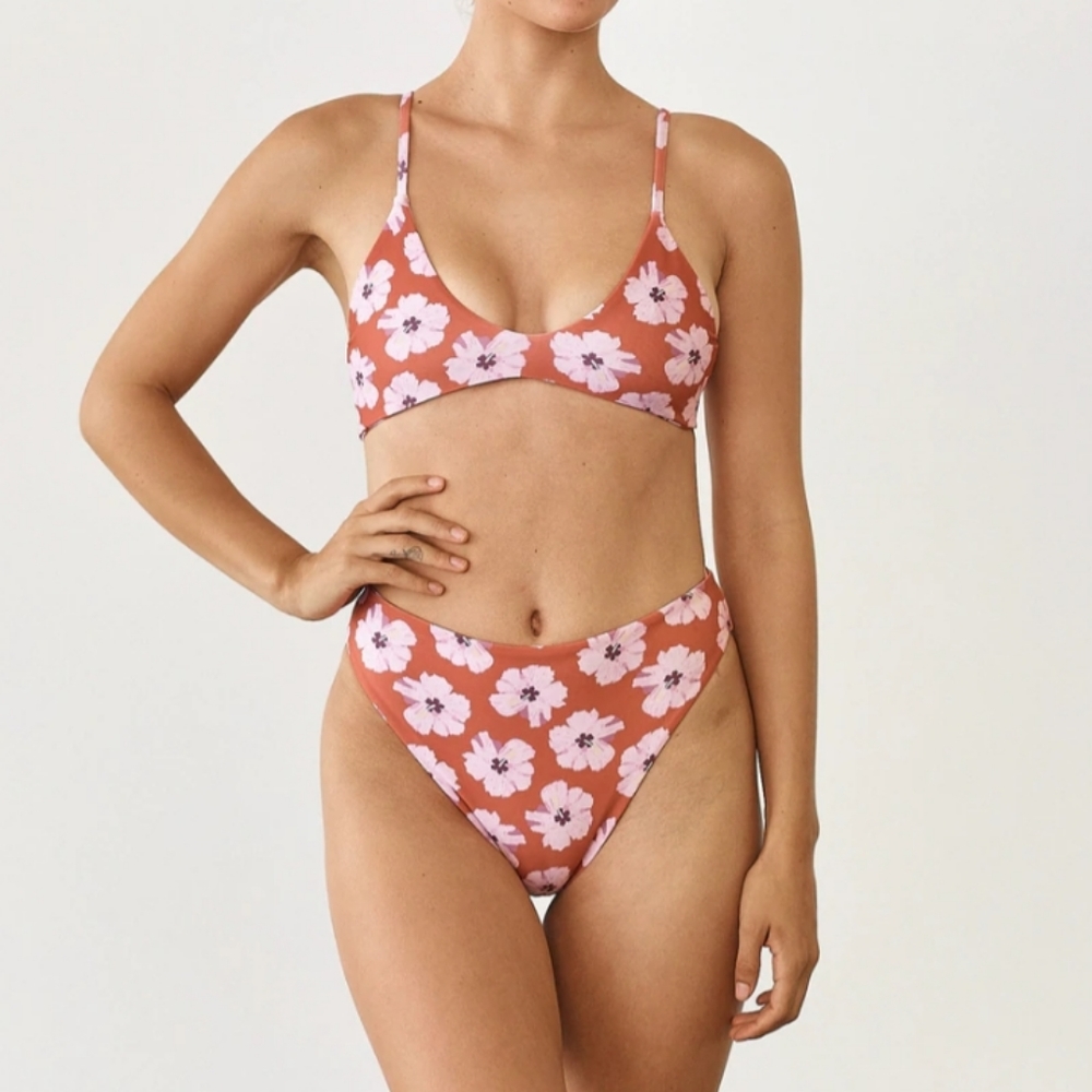 Lokahi Josie Swim Bottom in Vintage Hawaii Print
